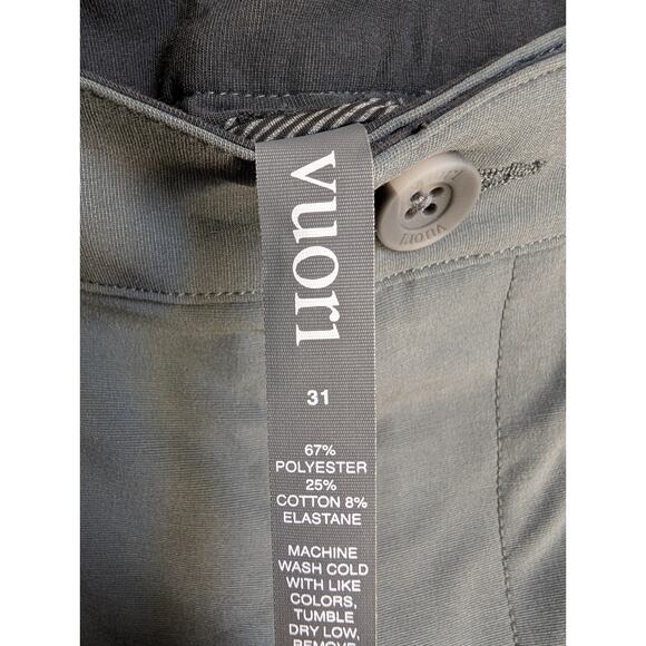 Vuori Aim Pants Mens 31 Smoked Gray Tailored Performance Tapered Stretch Comfort - Picture 3 of 3